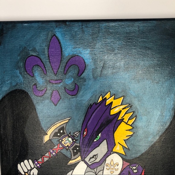 Beelzemon Original Artwork on Canvas w/ Acrylic